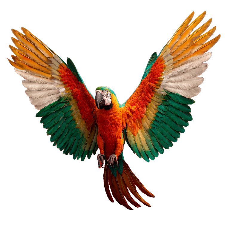 Tricolor Macaw Flying Vinyl Car Decal Sticker – Waterproof & UV-Resistant 6.826666666666667"