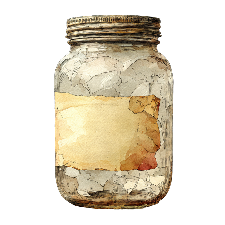 Empty Mason Jar V2 Vinyl Car Decal Sticker – Waterproof & UV-Resistant 3.4133333333333336"