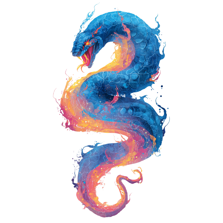 Blue Serpent Decal Vinyl Car Decal Sticker – Waterproof & UV-Resistant 3.4133333333333336"