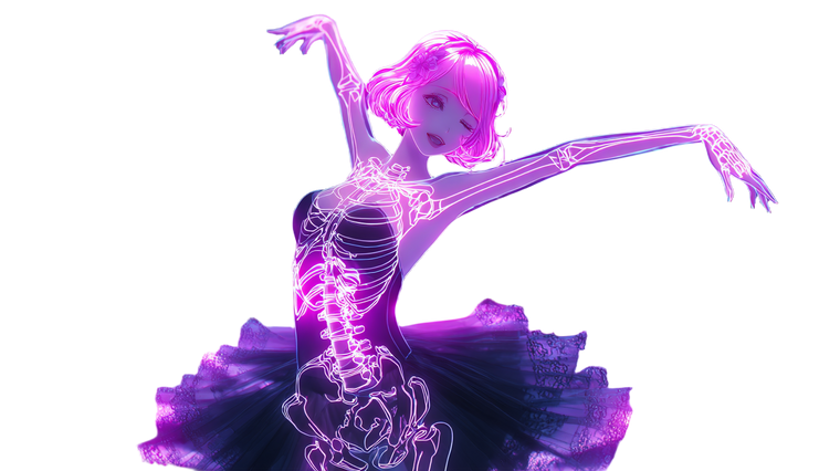 Cyberpunk Skeleton Ballerina V4 Vinyl Car Decal Sticker – Waterproof & UV-Resistant 5.4
