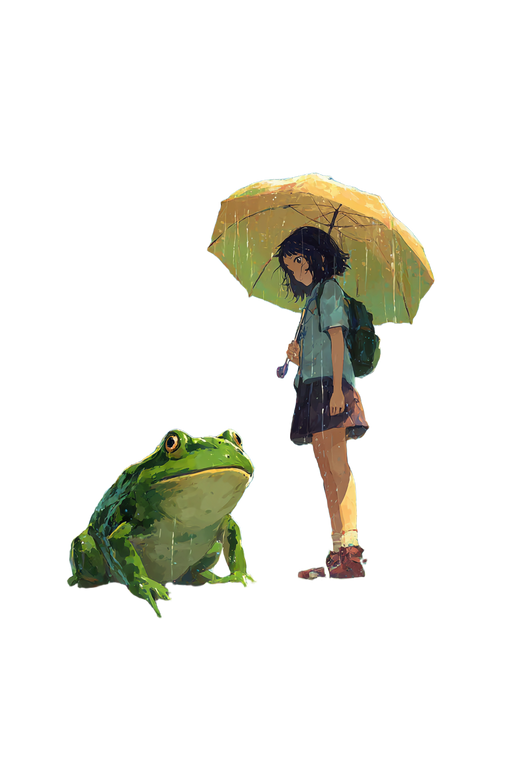 Umbrella Frog Rain Vinyl Car Decal Sticker – Waterproof & UV-Resistant 4.4