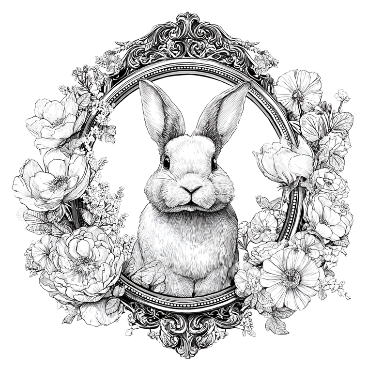 Rabbit In Mirror Vinyl Car Decal Sticker – Waterproof & UV-Resistant 6.826666666666667"