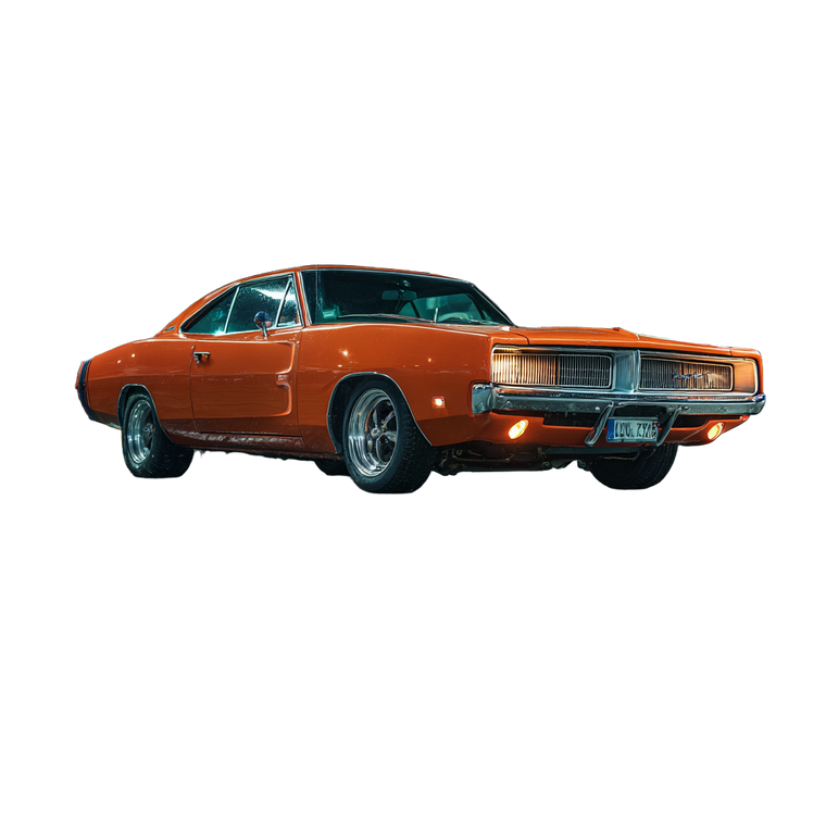 Orange Dodge Charger Vinyl Car Decal Sticker – Waterproof & UV-Resistant 6.826666666666667"