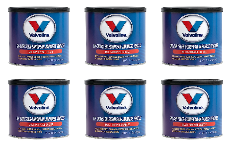 6x Valvoline Multi Purpose Grease | 1 Pound Can | Extreme Pressure, High Temperature Protection