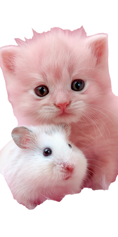Pink Kitten Hamster Vinyl Car Decal Sticker – Waterproof & UV-Resistant 10.2