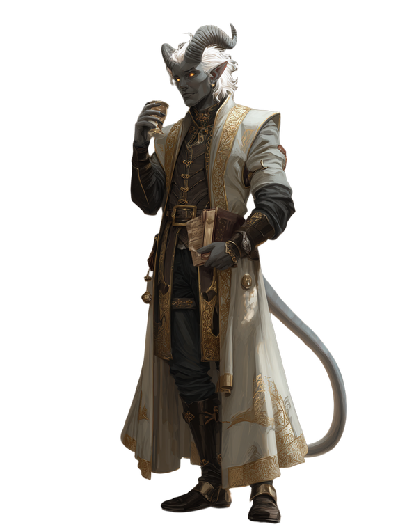 Tiefling War Priest Vinyl Car Decal Sticker – Waterproof & UV-Resistant 8.213333333333333"