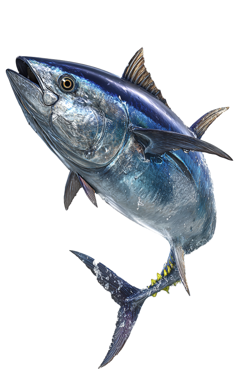 Leaping Bluefin Tuna Vinyl Car Decal Sticker – Waterproof & UV-Resistant 8.96"