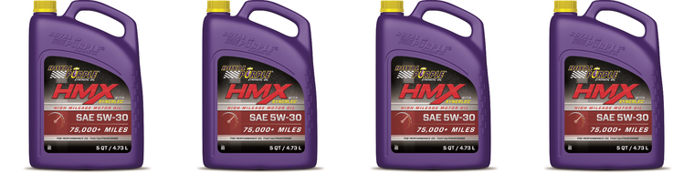 4x Maximize Engine Life with Royal Purple HMX 5W-30 Oil | Superior Synthetic Formula | 5 Quart Bottle