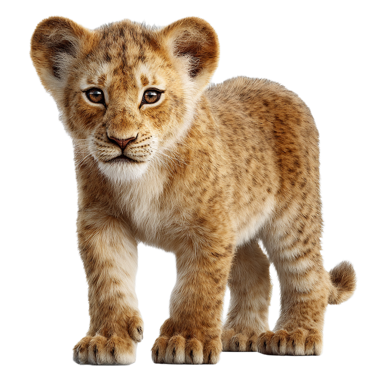 Lion Cub Portrait V2 Vinyl Car Decal Sticker – Waterproof & UV-Resistant 3.4133333333333336"