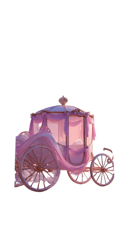 Fairytale Carriage Vinyl Car Decal Sticker – Waterproof & UV-Resistant 9.706666666666667"
