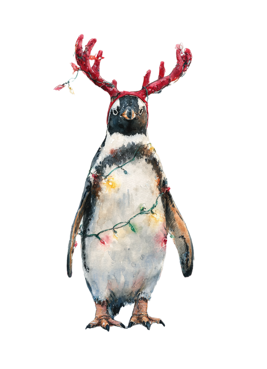 Festive Penguin V3 Vinyl Car Decal Sticker – Waterproof & UV-Resistant 4.266666666666667"
