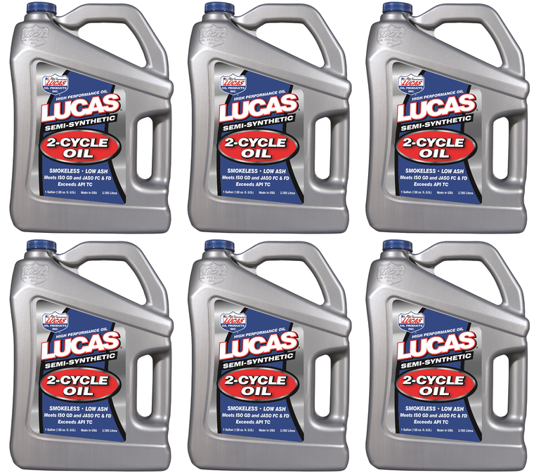 6x Lucas Oil 1 Gallon | Semi-Synthetic Racing Oil | Prevents Carbon Deposits