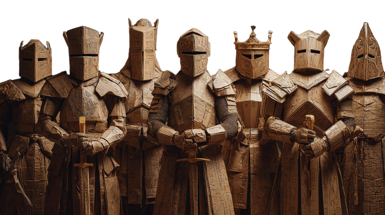 Cardboard Armor Knights Vinyl Car Decal Sticker – Waterproof & UV-Resistant 5.4