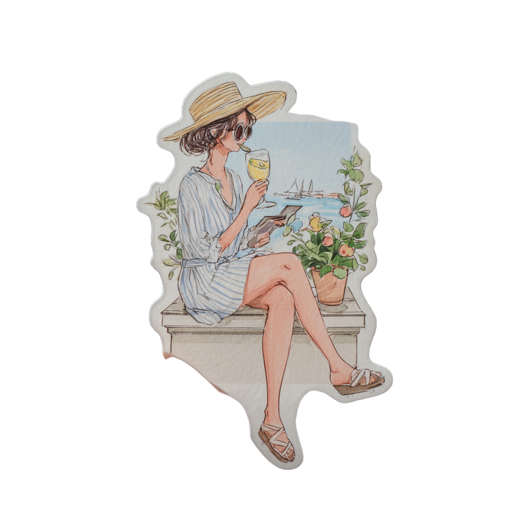 French Summer Sticker Vinyl Car Decal Sticker – Waterproof & UV-Resistant 6.826666666666667"