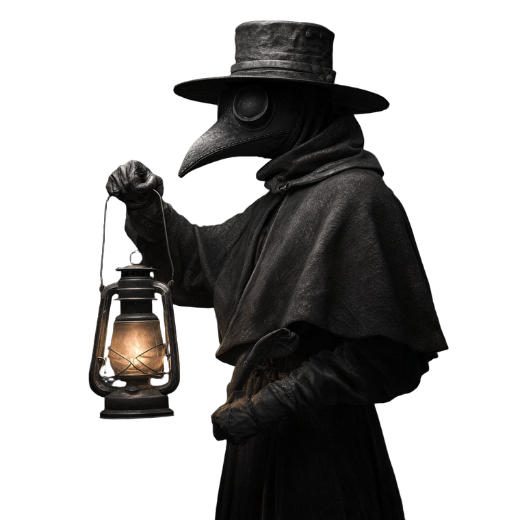 Plague Doctor Lantern V4 Vinyl Car Decal Sticker – Waterproof & UV-Resistant 3.4133333333333336"