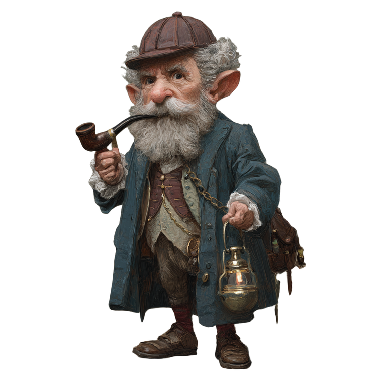 Gnome Sherlock Holmes Vinyl Car Decal Sticker – Waterproof & UV-Resistant 3.4133333333333336"