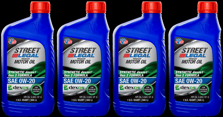 4x VP Racing 0W-20 Full Synthetic Oil | Ultimate Engine Protection, Street Legal