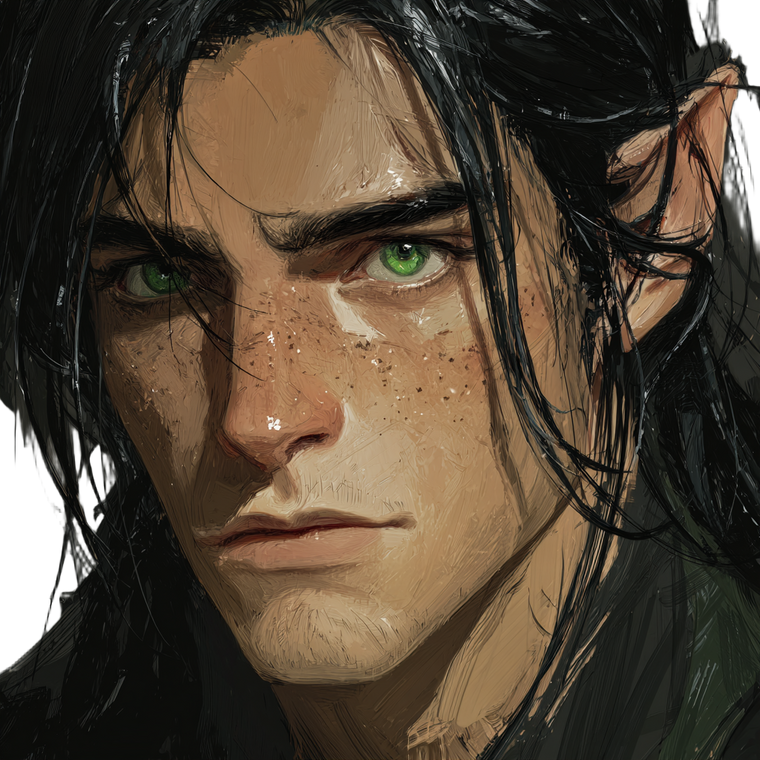 Half-Elf Male V2 Vinyl Car Decal Sticker – Waterproof & UV-Resistant 3.4133333333333336"