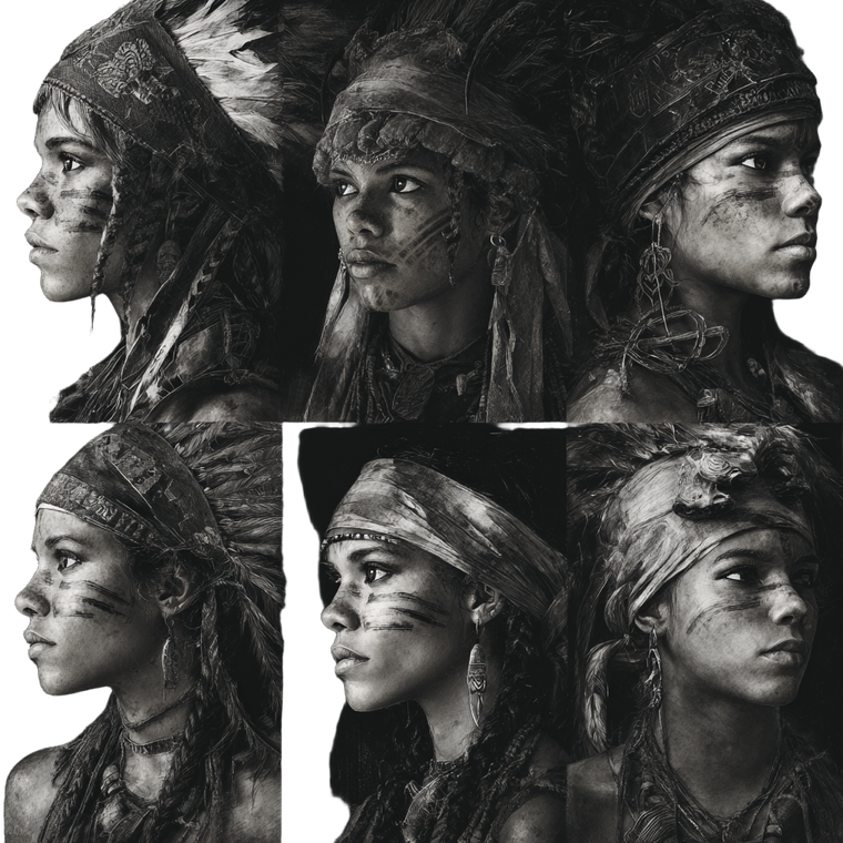 Taino Warrior Portrait Vinyl Car Decal Sticker – Waterproof & UV-Resistant 3.4133333333333336"