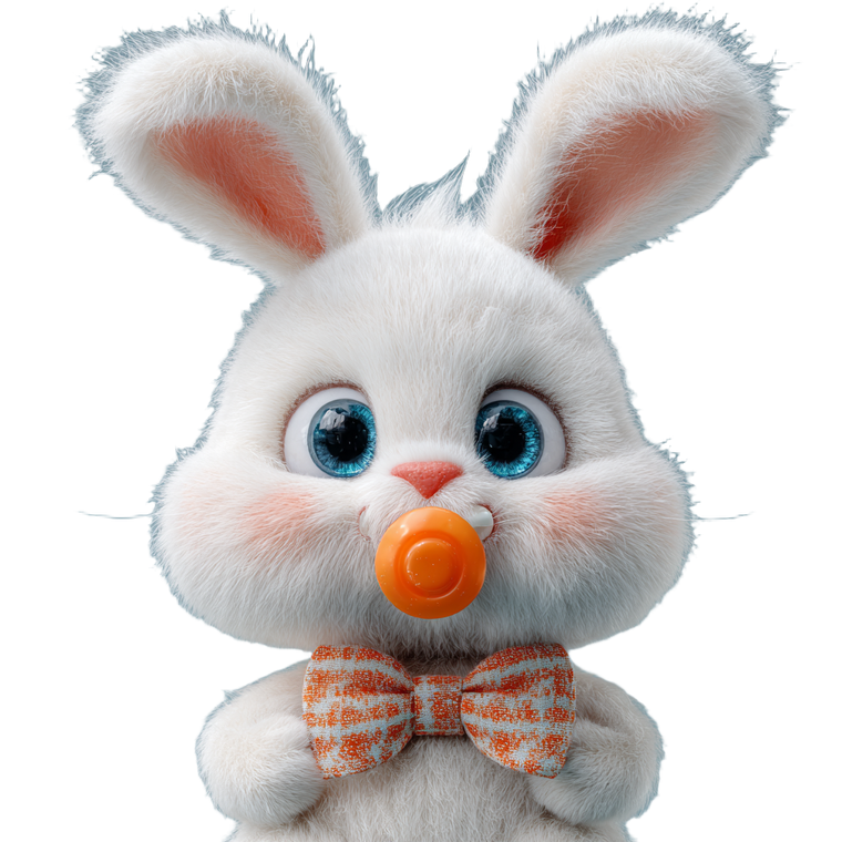 Cute Cartoon Rabbit V12 Vinyl Car Decal Sticker – Waterproof & UV-Resistant 3.4133333333333336"