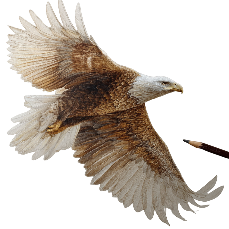 Realistic Flying Eagle V2 Vinyl Car Decal Sticker – Waterproof & UV-Resistant 3.4133333333333336"