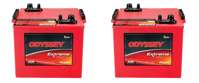 2x Extreme Power ODYSSEY Battery | 12V 1225CCA | Non-Spillable Pure Lead | Heavy Duty & Commercial Vehicles