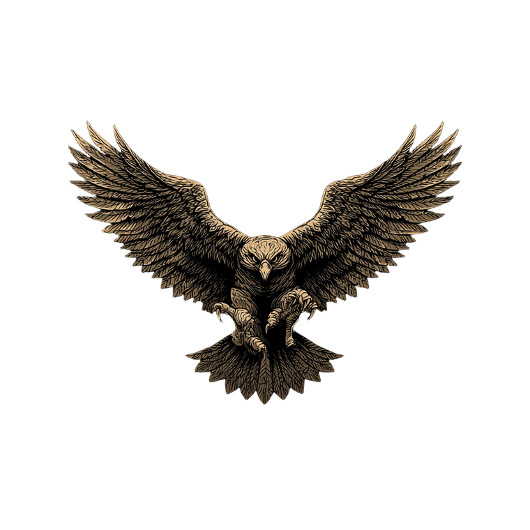 Hand Drawn Hawk Vinyl Car Decal Sticker – Waterproof & UV-Resistant 6.826666666666667"