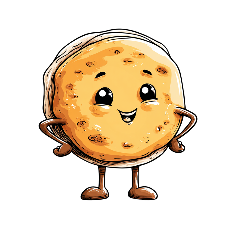 Happy Pancake Character Vinyl Car Decal Sticker – Waterproof & UV-Resistant 6.826666666666667"