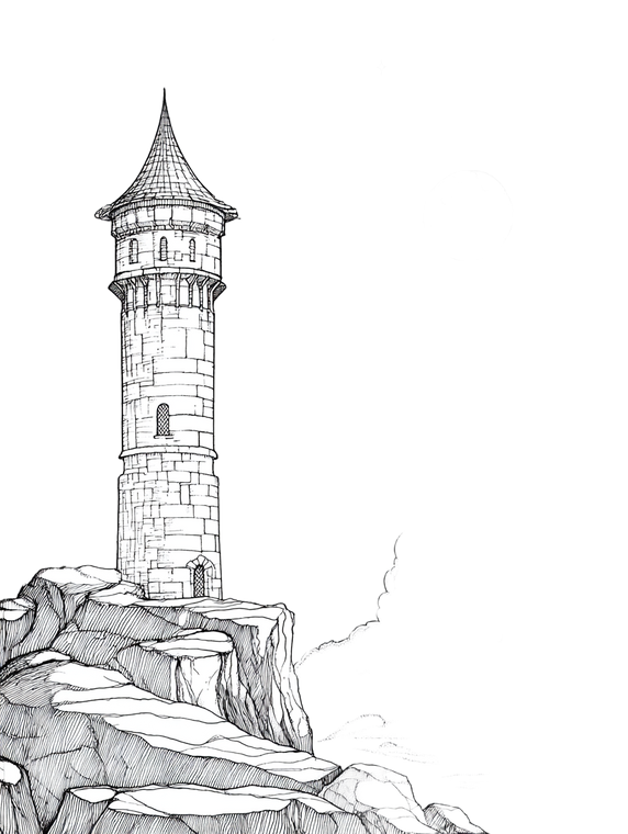 Wizard Tower Vinyl Car Decal Sticker – Waterproof & UV-Resistant 8.213333333333333"