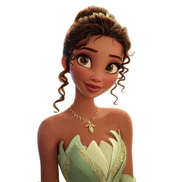 Princess Tiana Portrait V2 Vinyl Car Decal Sticker – Waterproof & UV-Resistant 3.4133333333333336"