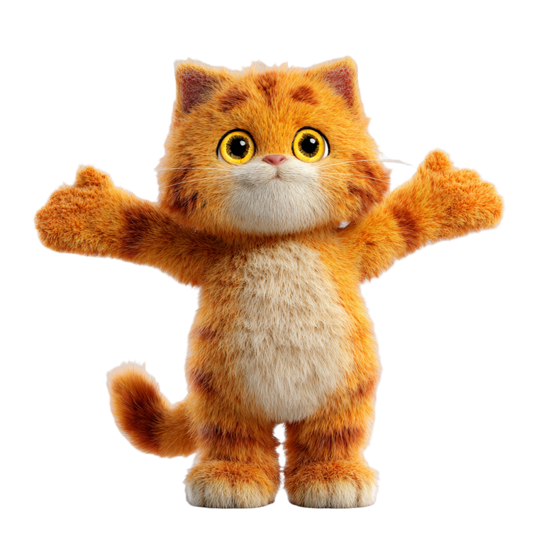 Hugging Orange Tabby Vinyl Car Decal Sticker – Waterproof & UV-Resistant 3.4133333333333336"
