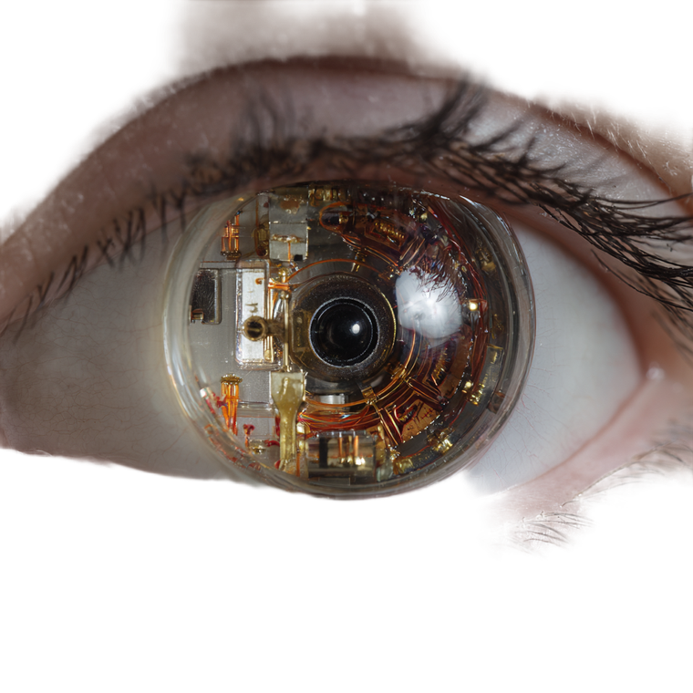 Prosthetic Camera Eye Vinyl Car Decal Sticker – Waterproof & UV-Resistant 3.4133333333333336"