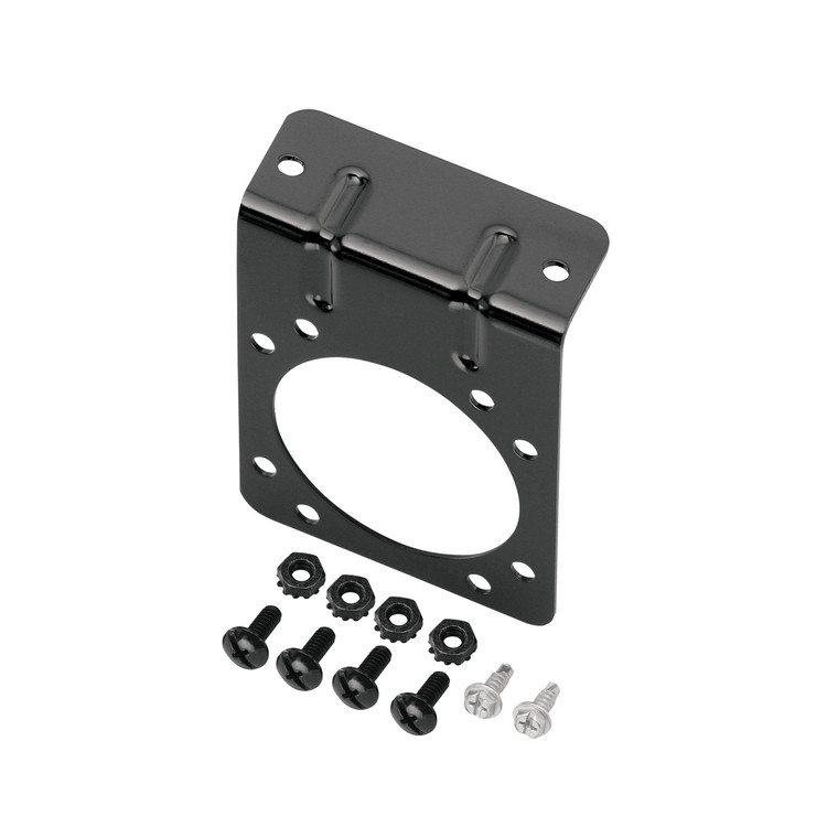 USA-Made Trailer Wiring Bracket | Angled Mount| for 7-Way Flat Pin Connectors