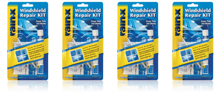 4x Rain-X Windshield Repair Kit | Advanced Resin Formula, Fixes Chips & Cracks Easily, Stops Spreading, Multiple Repairs