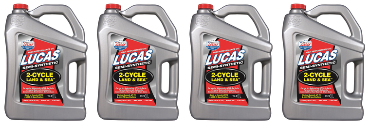 4x Lucas Oil Land & Sea  Racing Oil | 1 Gallon Jug - Semi-Synthetic | Exceeds Industry Performance