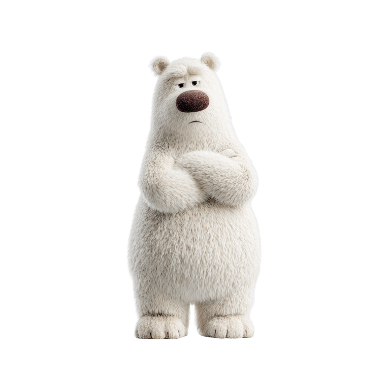 Cute White Bear V5 Vinyl Car Decal Sticker – Waterproof & UV-Resistant 6.826666666666667"