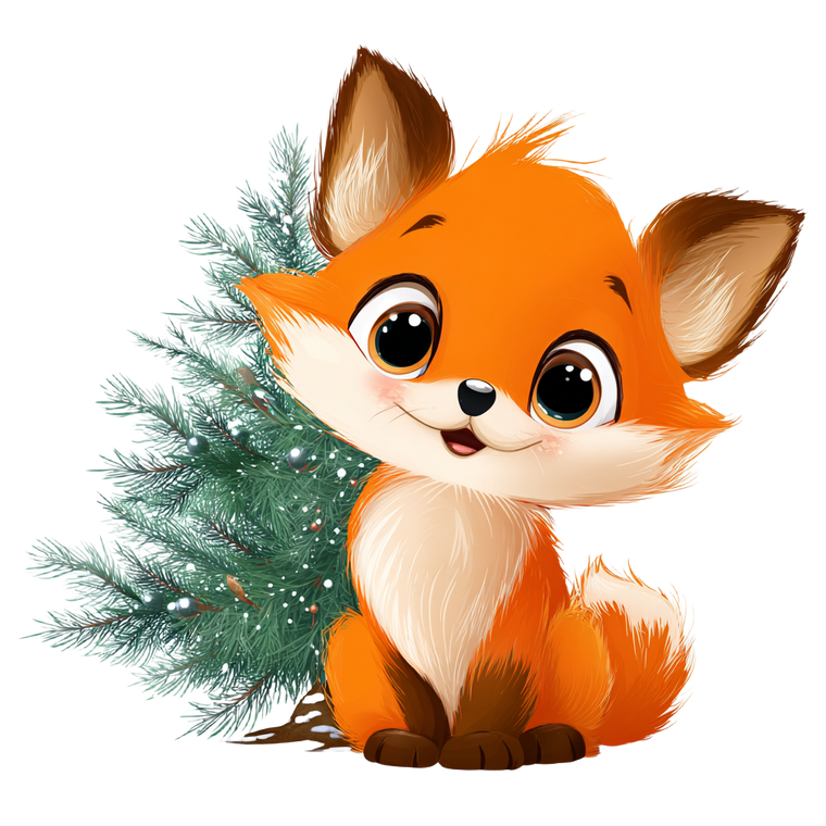 Joyful Baby Fox Vinyl Car Decal Sticker – Waterproof & UV-Resistant 6.826666666666667"