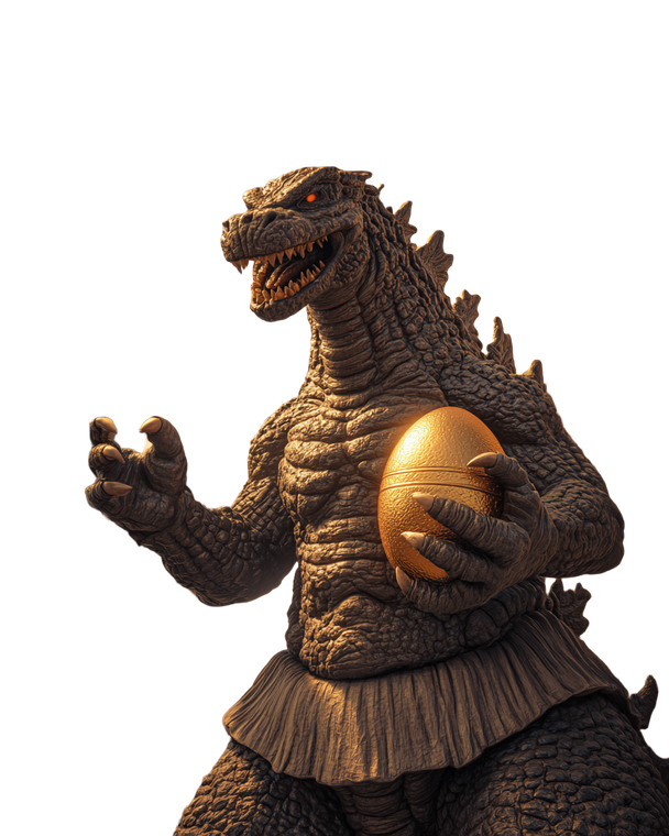 Godzilla With Egg Vinyl Car Decal Sticker – Waterproof & UV-Resistant 8.0"