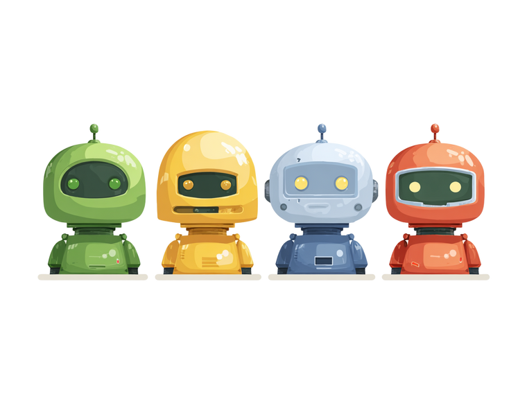 Cute Robot Heads Vinyl Car Decal Sticker – Waterproof & UV-Resistant 6.1866666666666665"