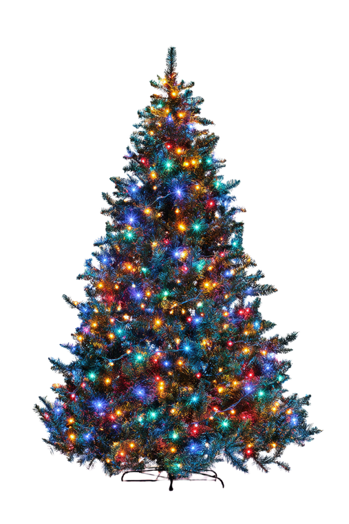 Glowing Christmas Tree Vinyl Car Decal Sticker – Waterproof & UV-Resistant 8.96"