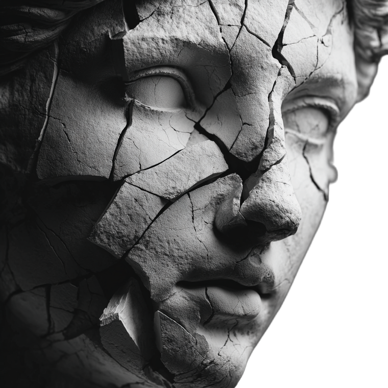 Broken Marble Statue V3 Vinyl Car Decal Sticker – Waterproof & UV-Resistant 6.826666666666667"