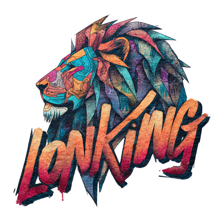 Lionking Graffiti Logo Vinyl Car Decal Sticker – Waterproof & UV-Resistant 3.4133333333333336"