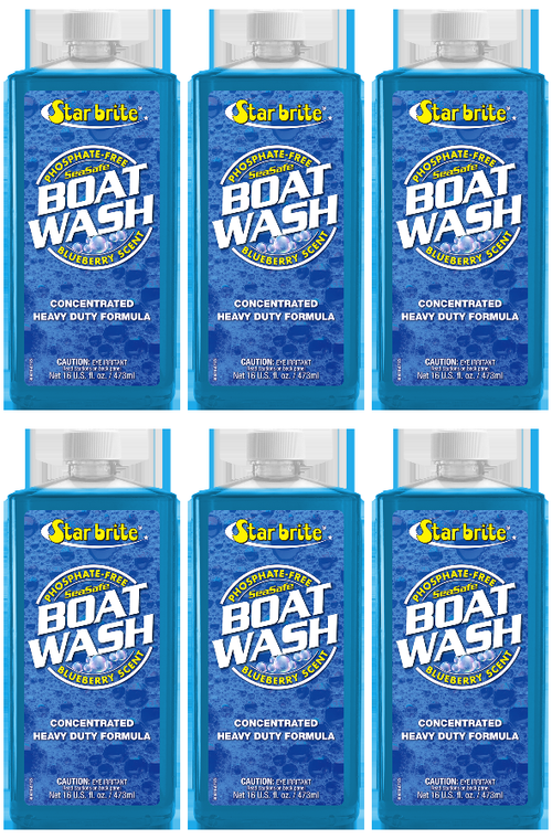 6x Revolutionize Your Boat Cleaning with Star Brite Liquid Car Wash | Removes Dirt, Fish Blood, and More | Biodegradable Formula