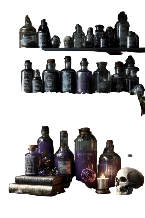 Witchy Apothecary Shelf Vinyl Car Decal Sticker – Waterproof & UV-Resistant 4.4