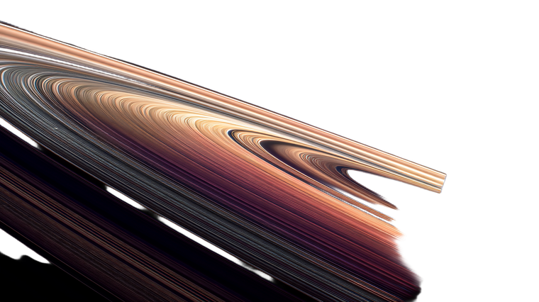 Saturn'S Rings Close-Up Vinyl Car Decal Sticker – Waterproof & UV-Resistant 5.4