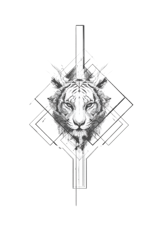 Abstract Tiger Graffiti Vinyl Car Decal Sticker – Waterproof & UV-Resistant 4.32"