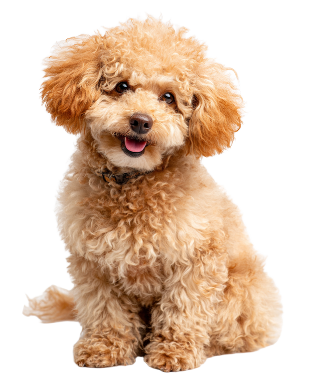 Happy Toy Poodle V3 Vinyl Car Decal Sticker – Waterproof & UV-Resistant 8.0"