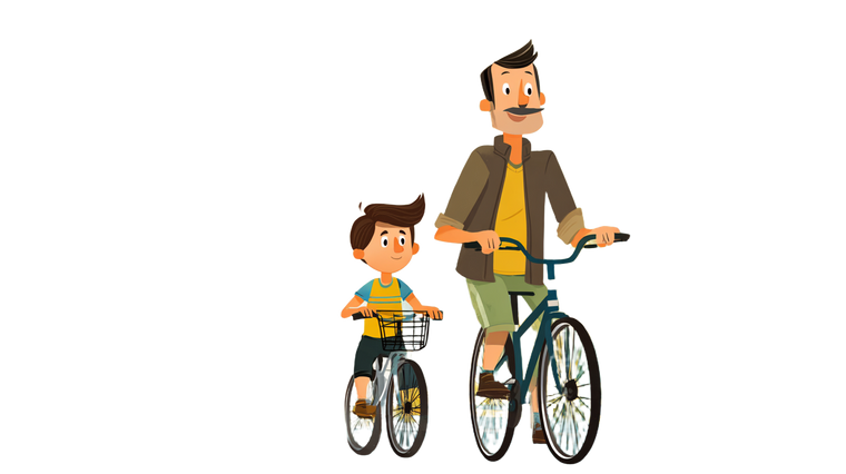 Cartoon Cyclists Vinyl Car Decal Sticker – Waterproof & UV-Resistant 5.4