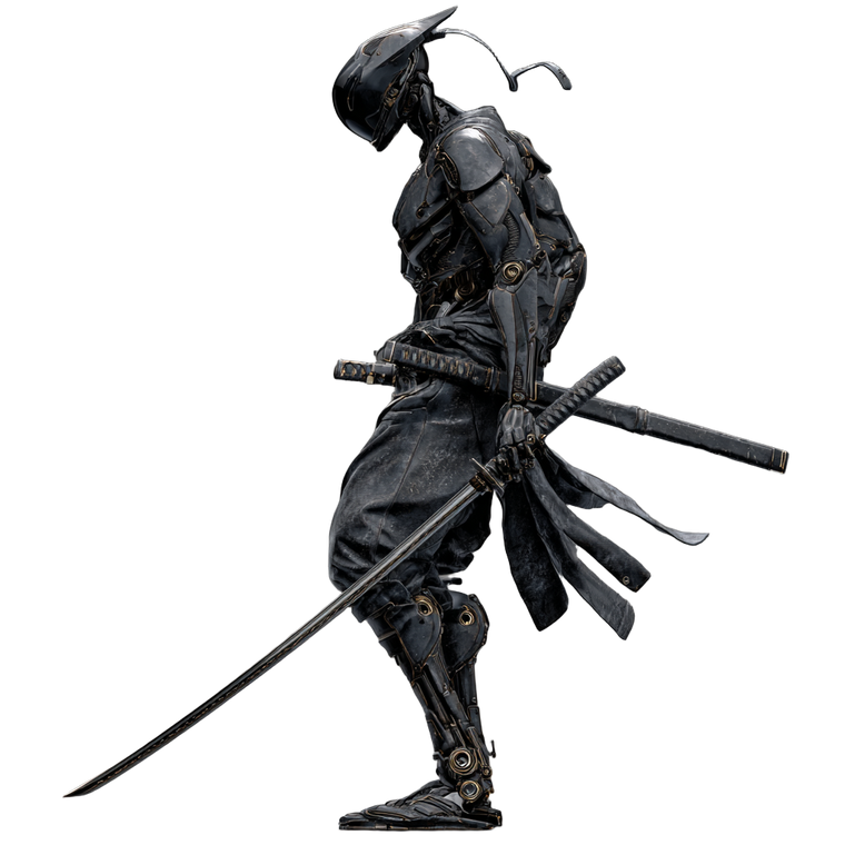 Ar Ninja Silhouette Vinyl Car Decal Sticker – Waterproof & UV-Resistant 3.4133333333333336"