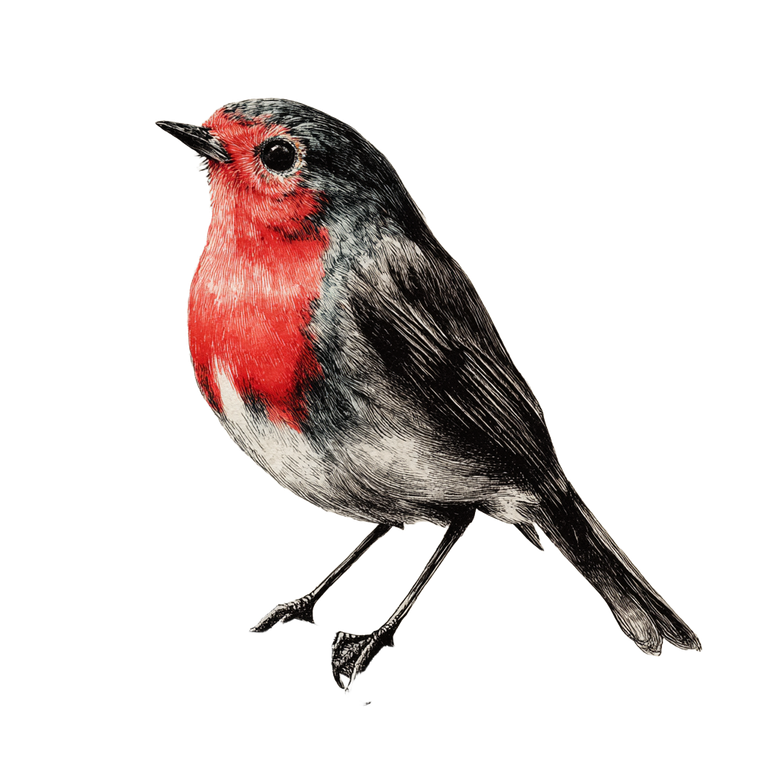 Robin Engraving Tattoo Vinyl Car Decal Sticker – Waterproof & UV-Resistant 3.4133333333333336"